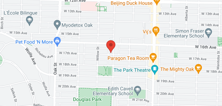 map of 101 717 W 17TH AVENUE